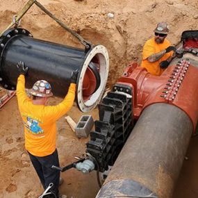 The Insta-Valve 20-24 provided a targeted shutdown to expand and connect the water supply to a new travel facility.